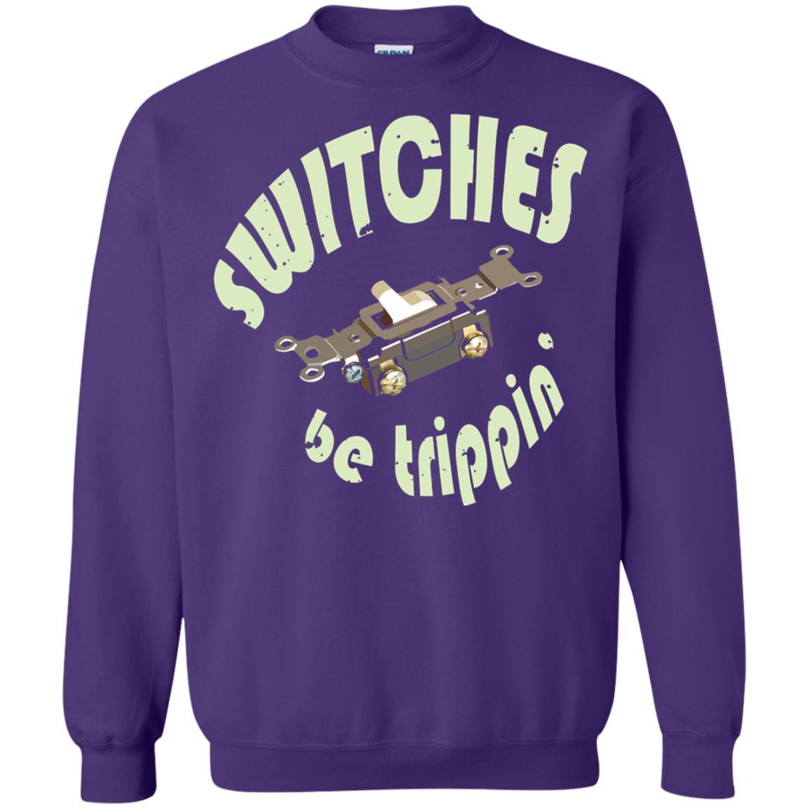 Electrician T-shirt Switches Be Trippin Purple
