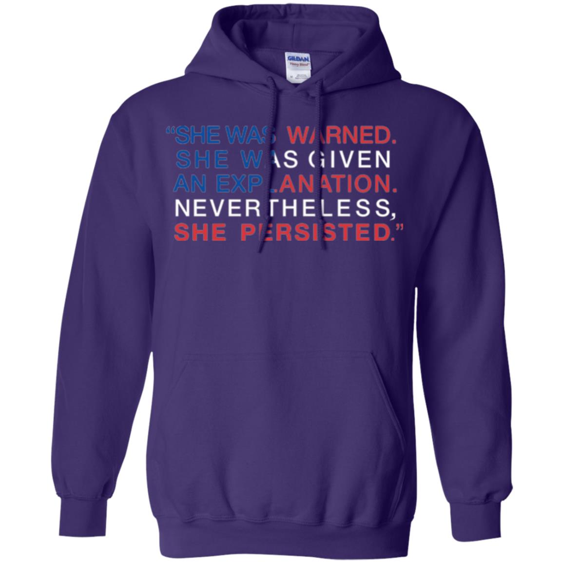 Human_s Right T-shirt She Was Warned Nevertheless She Persisted Purple