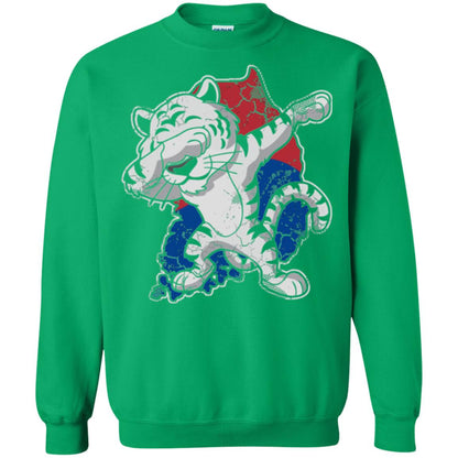 Dabbing White Tiger South Korea Flag T-shirt Irish Green