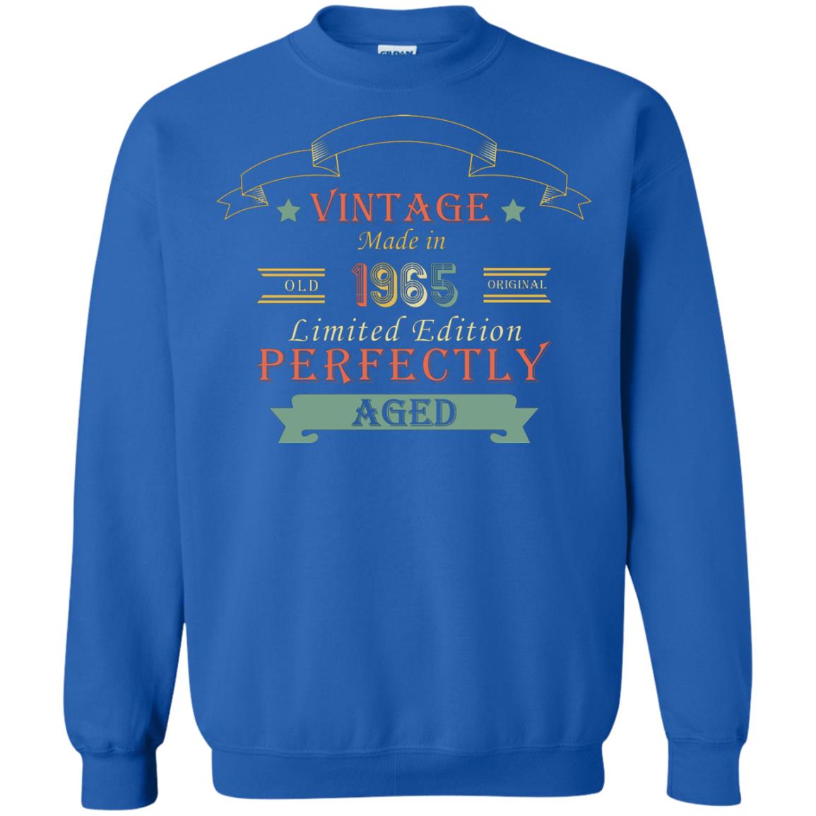 Vintage Made In Old 1965 Original Limited Edition Perfectly Aged 53th Birthday T-shirt Royal