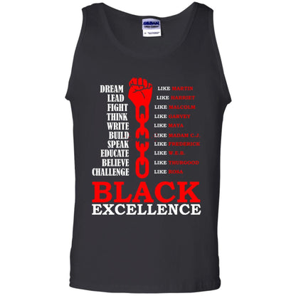 Black Excellence Black Af Proud African American T-shirt Black