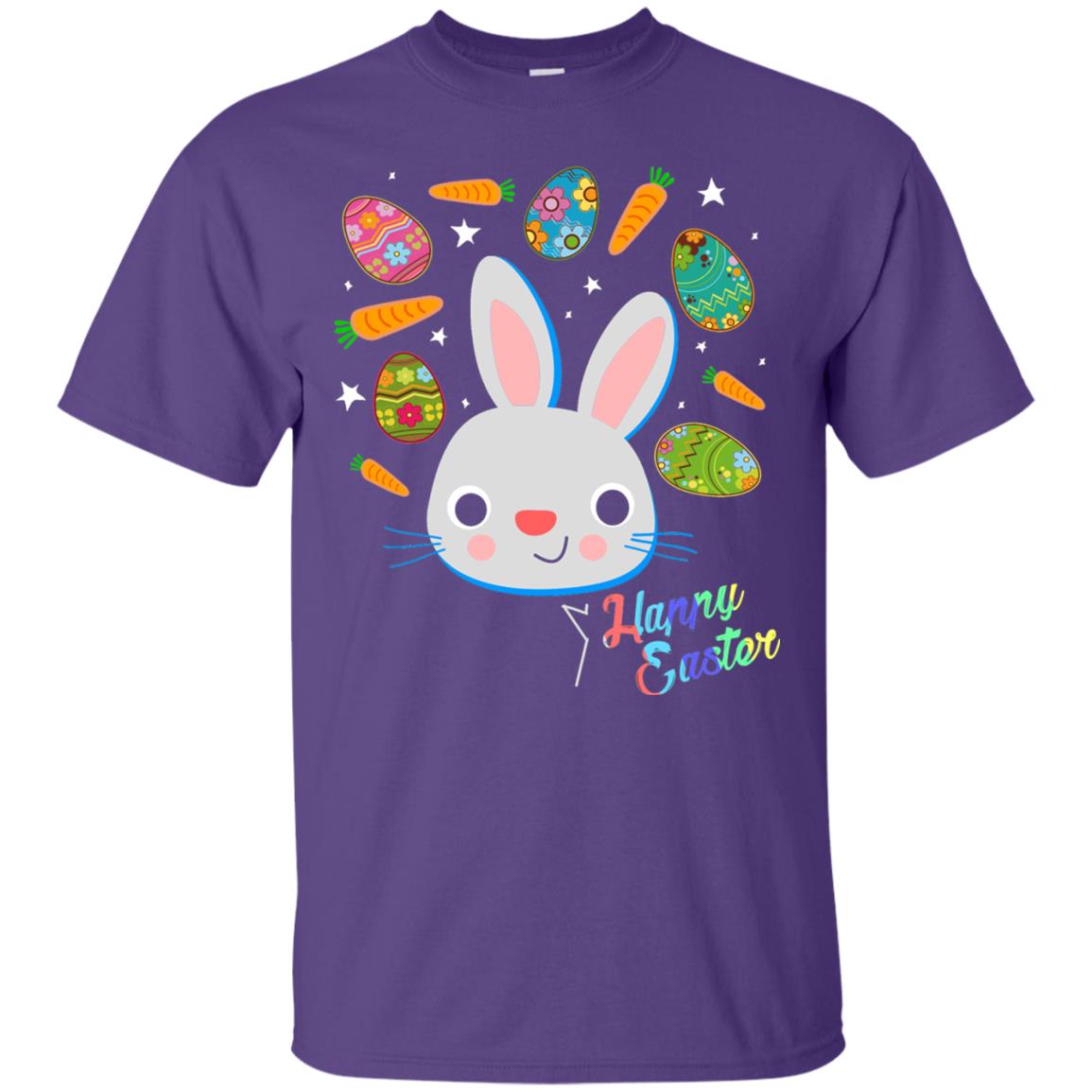 Happy Easter Bunny And Carrot Shirt Purple