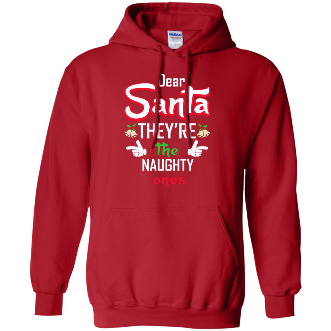 Christmas T-Shirt Dear Santa They're The Naughty Ones Red