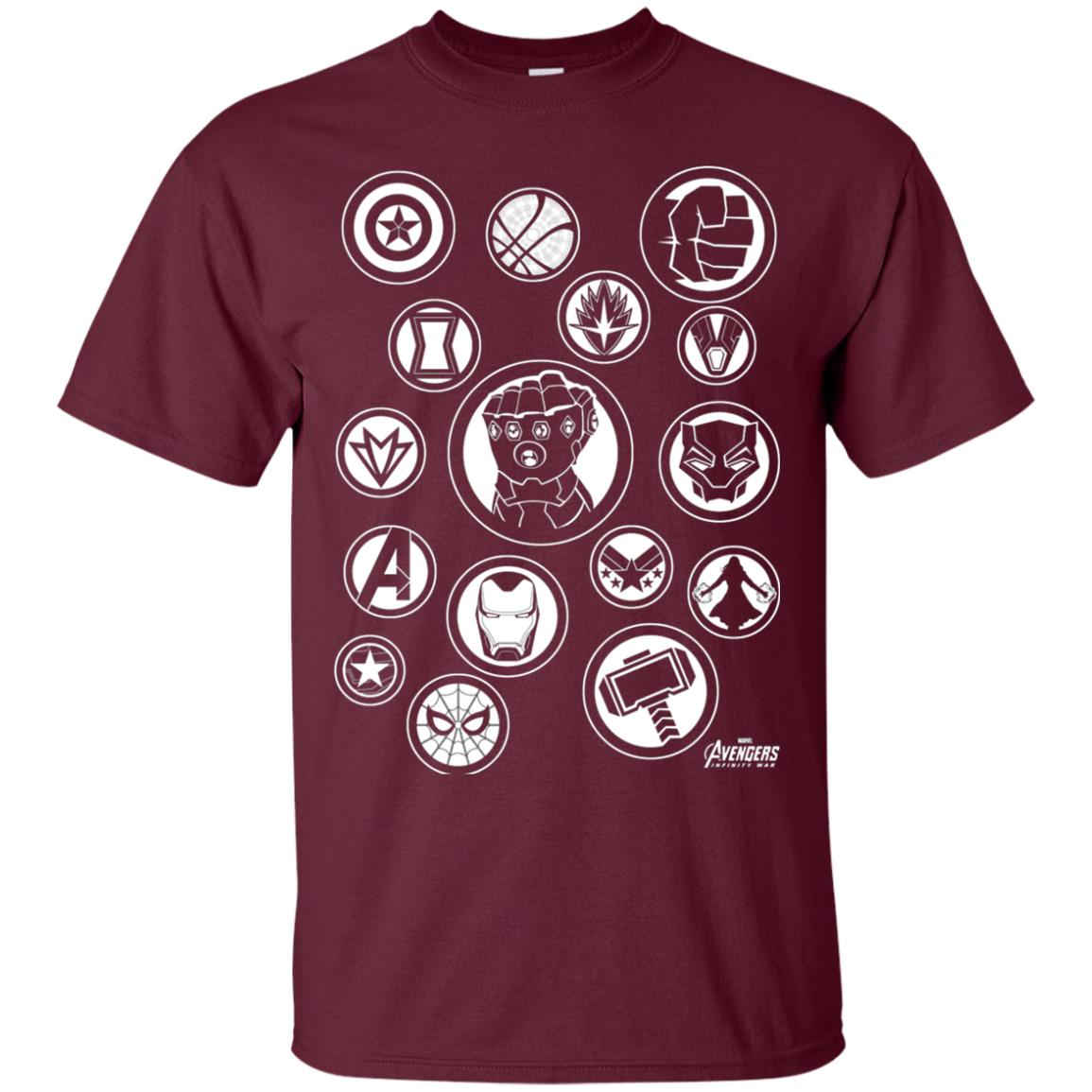 Infinity War Tonal Hero Icon Movie T-shirt Maroon