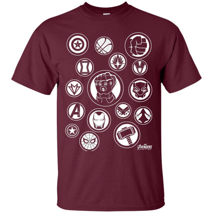 Infinity War Tonal Hero Icon Movie T-shirt Maroon