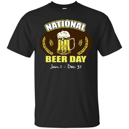 National Beer Day Jan1-dec 31 Beer Lovers Shirt Black