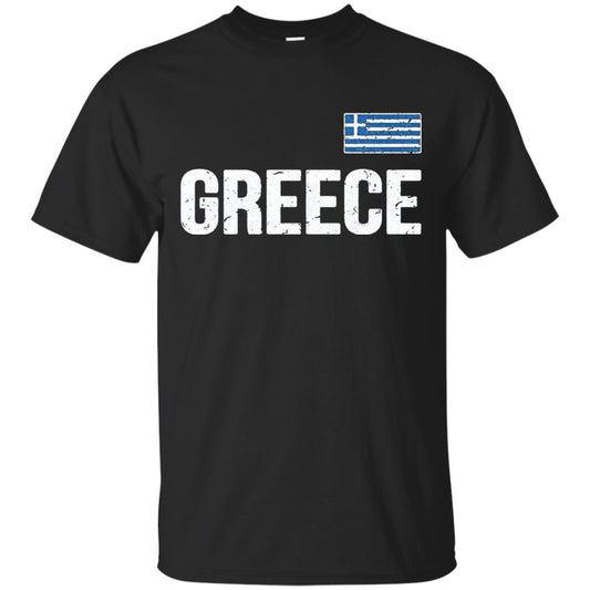 Greece T-shirt Greek Flag Black