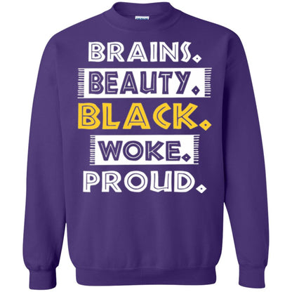 Educated Melanin T-shirt Brains Beauty Black Woke Proud Purple