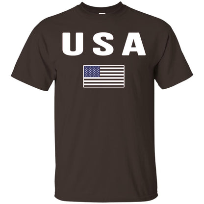 Usa T-shirt America United States Dark Chocolate