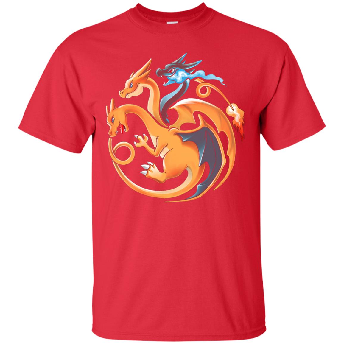 Wistitee Fire Flying And Dragon Shirt Red