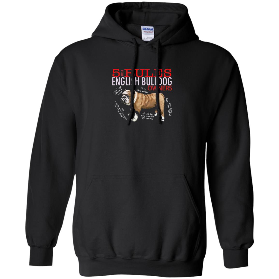 5 Rules For English Bulldog Owners Dog Lover Shirt Black