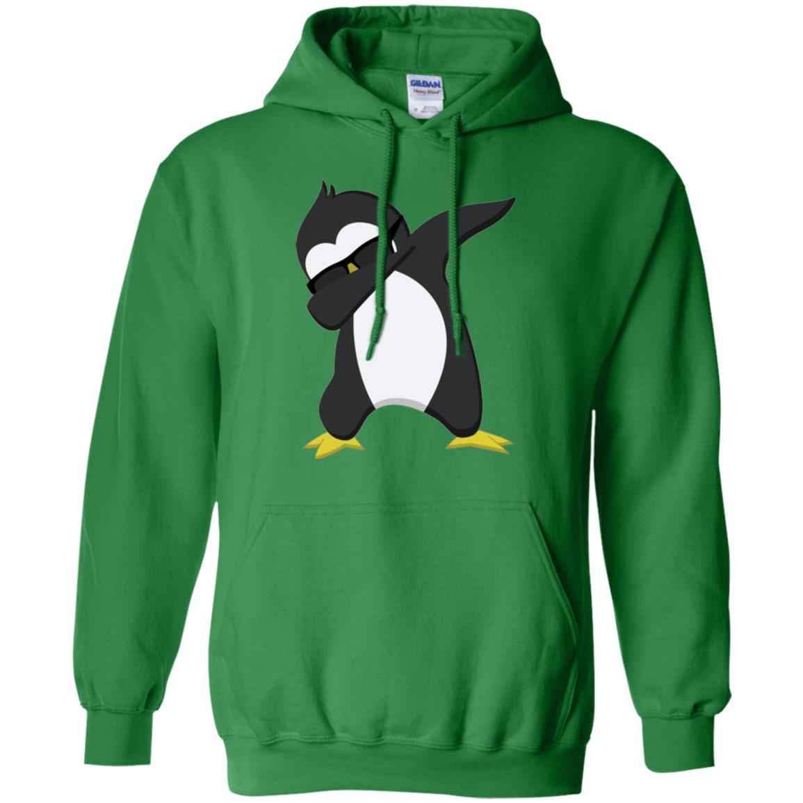 Christmas T-shirt Dabbing Penguin T-shirt Irish Green