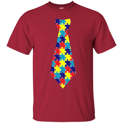 Autism Awareness T-shirt Puzzle Neck Tie 2018 Cardinal