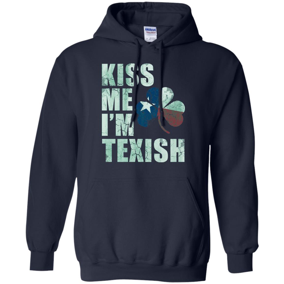 Kiss Me I_m Texish St. Patrick_s Day T-shirt Navy