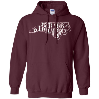 Distressed North Carolina Nc Red For Educator Shirt Maroon