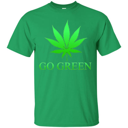 Go Green Weed T Shirt Marijuana Leaf Irish Green