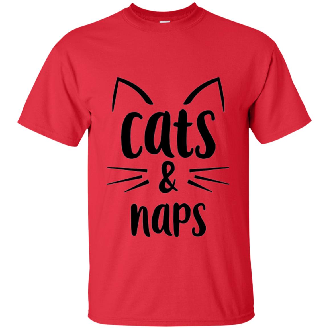 Cats And Naps Lovers T-shirt Red