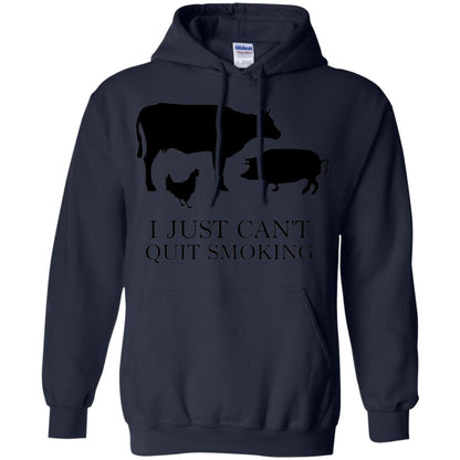 I Just Cant Quit Smoking Bar-b-que Hot And Smokey Shirt Navy