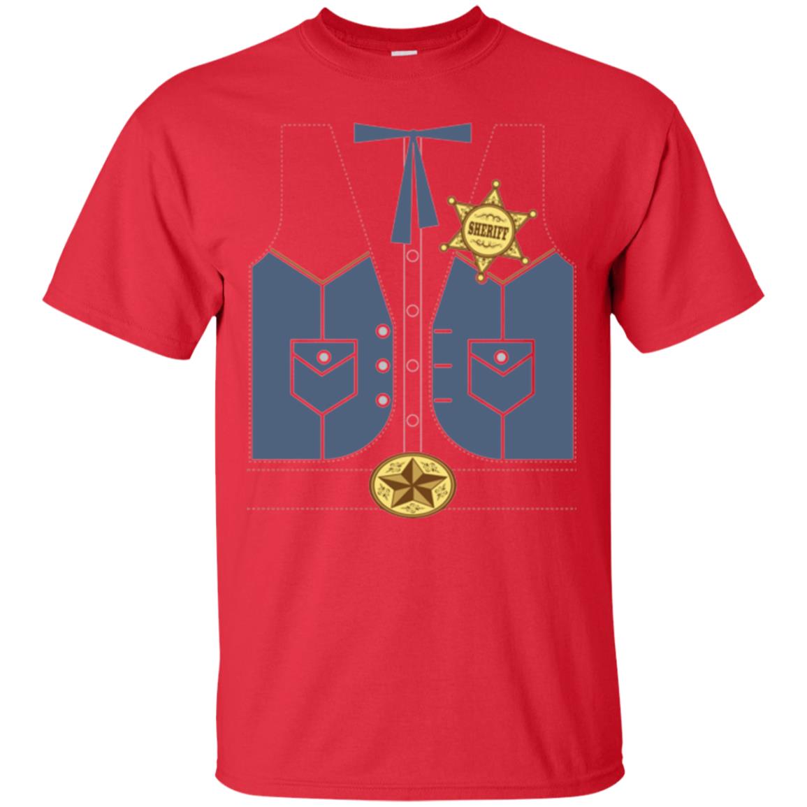 Western Cowboy Sheriff T-shirt Red