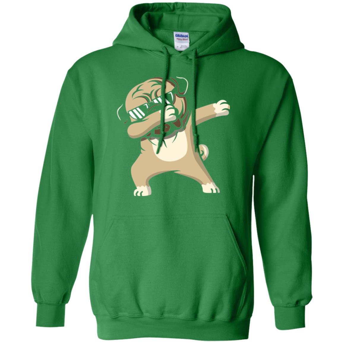 Dog Lover T-shirt Dabbing Pug T-shirt Irish Green
