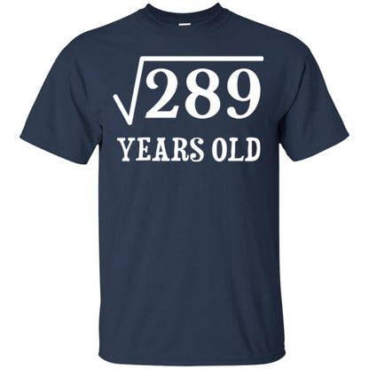Brithday T-shirt Square Root Of 289 Navy