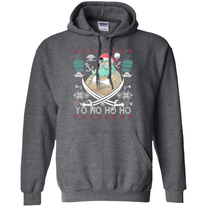 Christmas T-shirt Santa Pirate Dark Heather