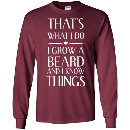Beard T-shirt That_s What I Do I Grow A Beard Maroon