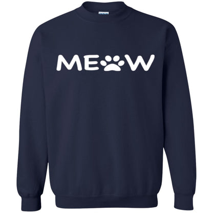Cat Lovers T-shirt Meow Kitten Paw Navy