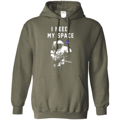 Faded Astronaut T-shirt I Need My Space Military Green