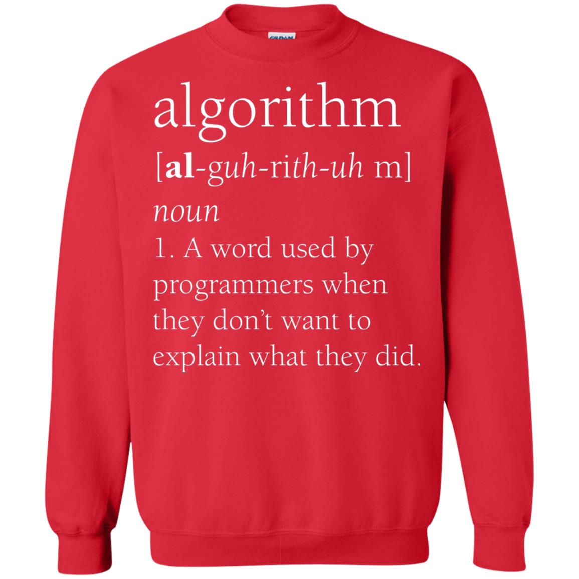 Funny Computer Programmer T-shirt Algorithm Definition Gift Red