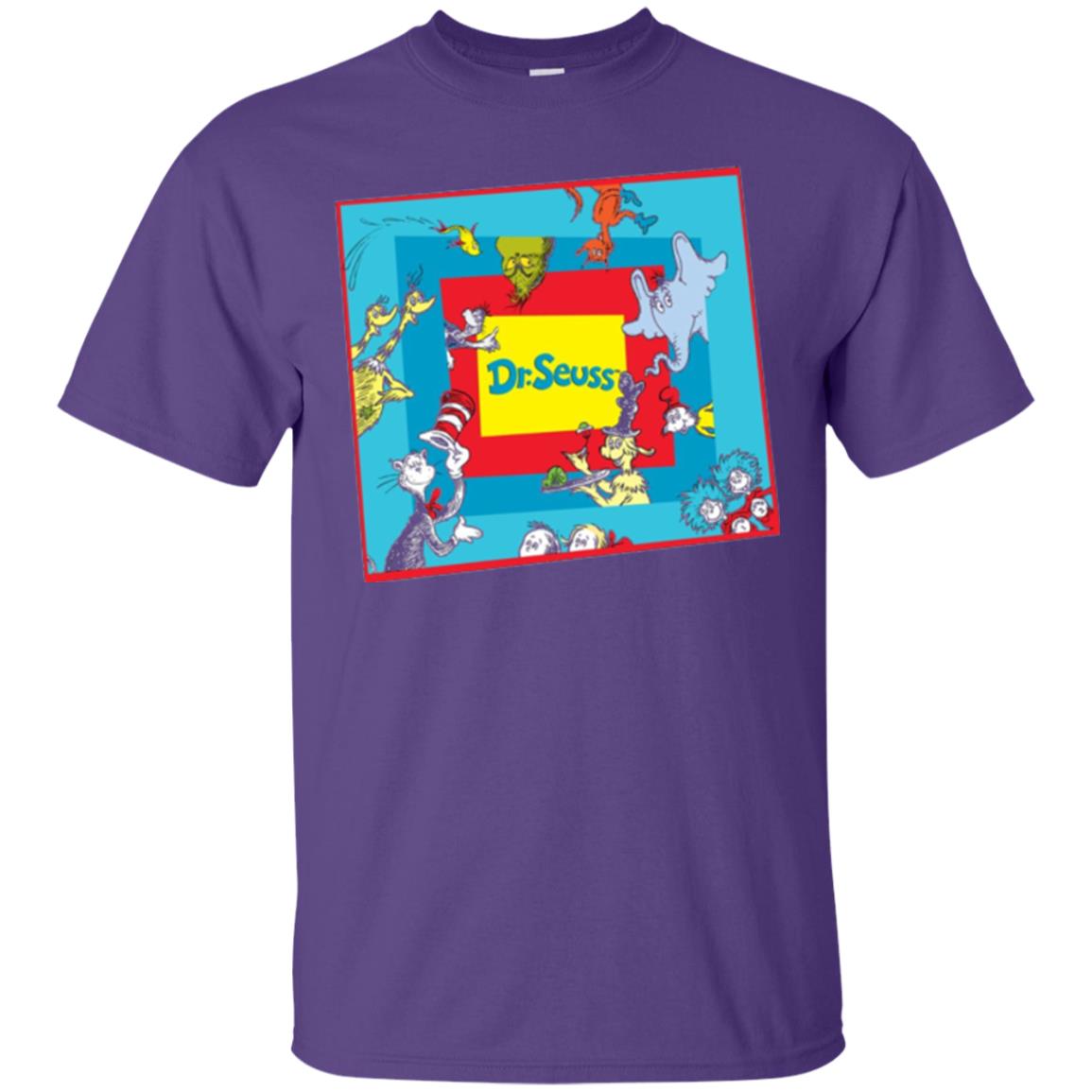 Dr. Seuss Character National Wear Red Day T-shirt Purple