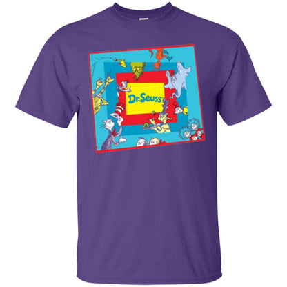 Dr. Seuss Character National Wear Red Day T-shirt Purple
