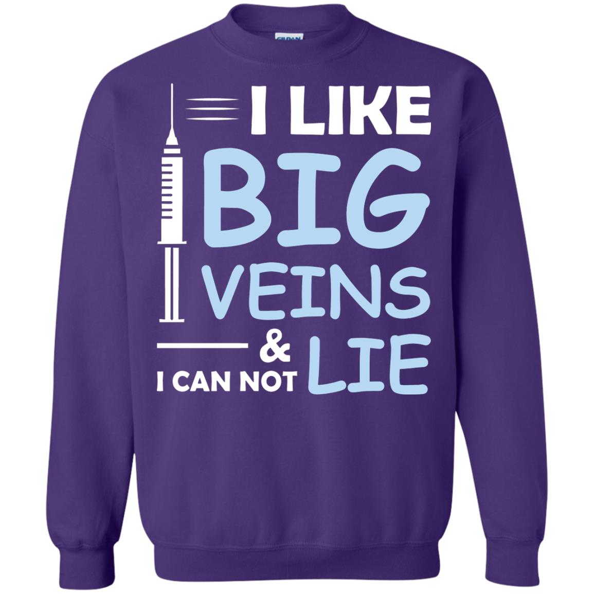 I Like Big Veins And I Can Not Lie Phlebotomist T-shirt Purple