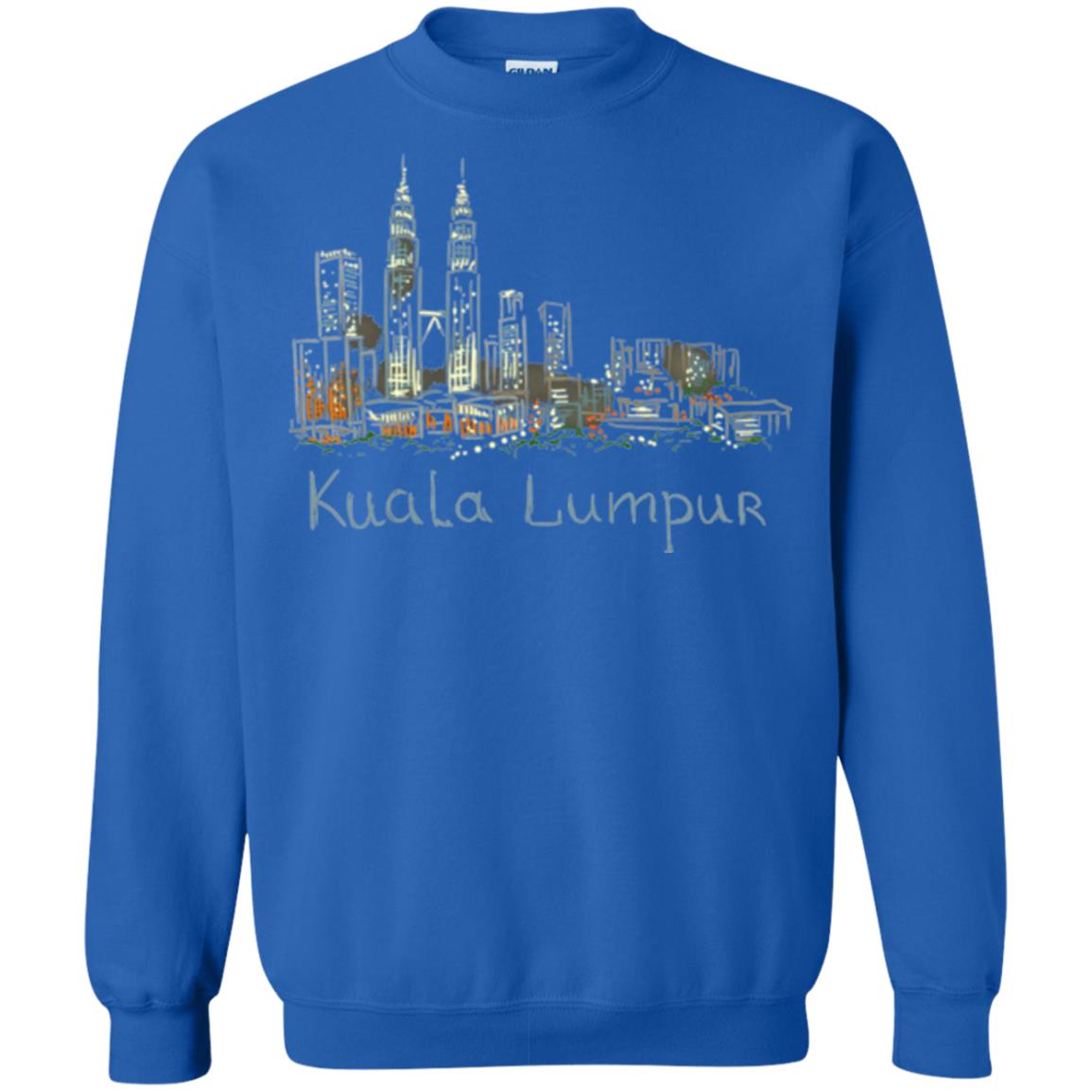 Kuala Lumpur Kl Panorama At Night T-shirt Royal