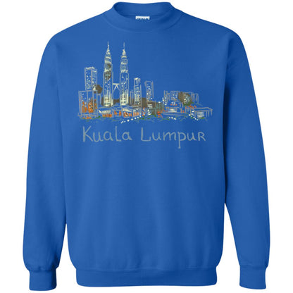 Kuala Lumpur Kl Panorama At Night T-shirt Royal
