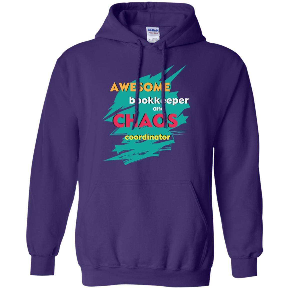 Bookkeeper T-shirt Awesome Bookkeeper And Chaos Coordinator Purple