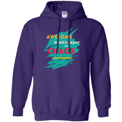 Bookkeeper T-shirt Awesome Bookkeeper And Chaos Coordinator Purple