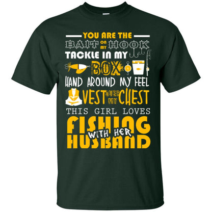 Fishing Lover T-shirt This Girl Loves Fishing With Her Husband Forest