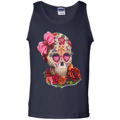 Cinco De Mayo Skull Women Flower Shirt Navy