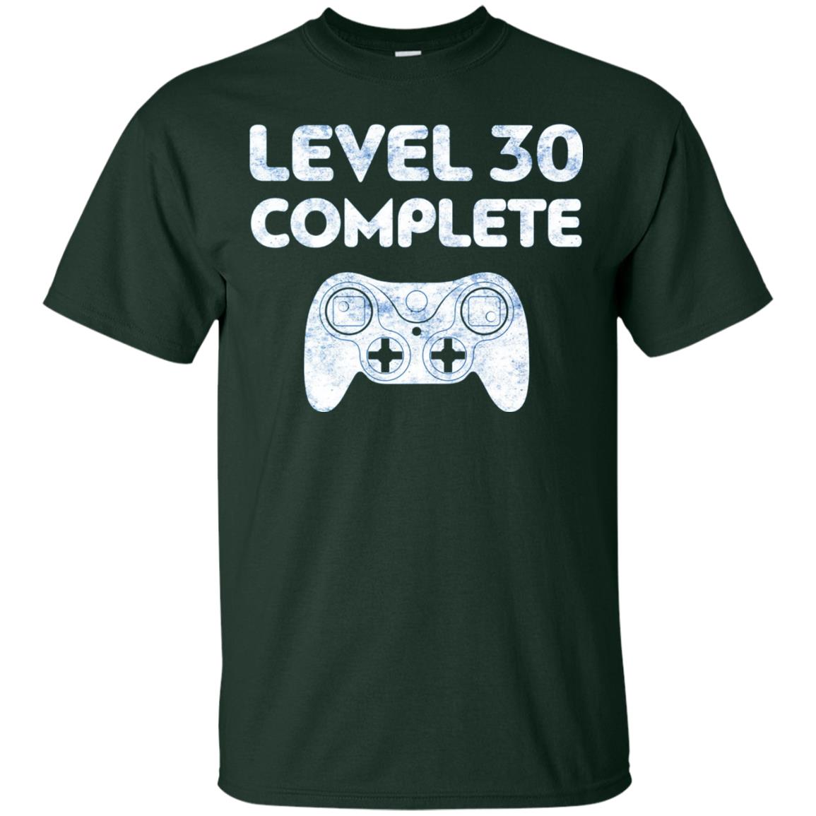 Level 30 Complete Video Gamer 30th Birthday Shirt Forest