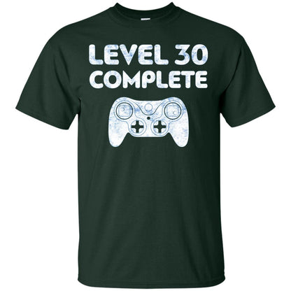 Level 30 Complete Video Gamer 30th Birthday Shirt Forest