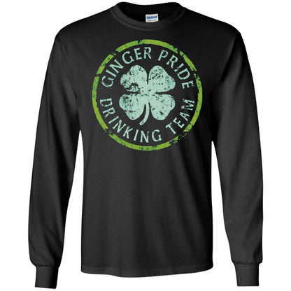 Funny Ginger Pride Drinking Team Irish T-shirt Black