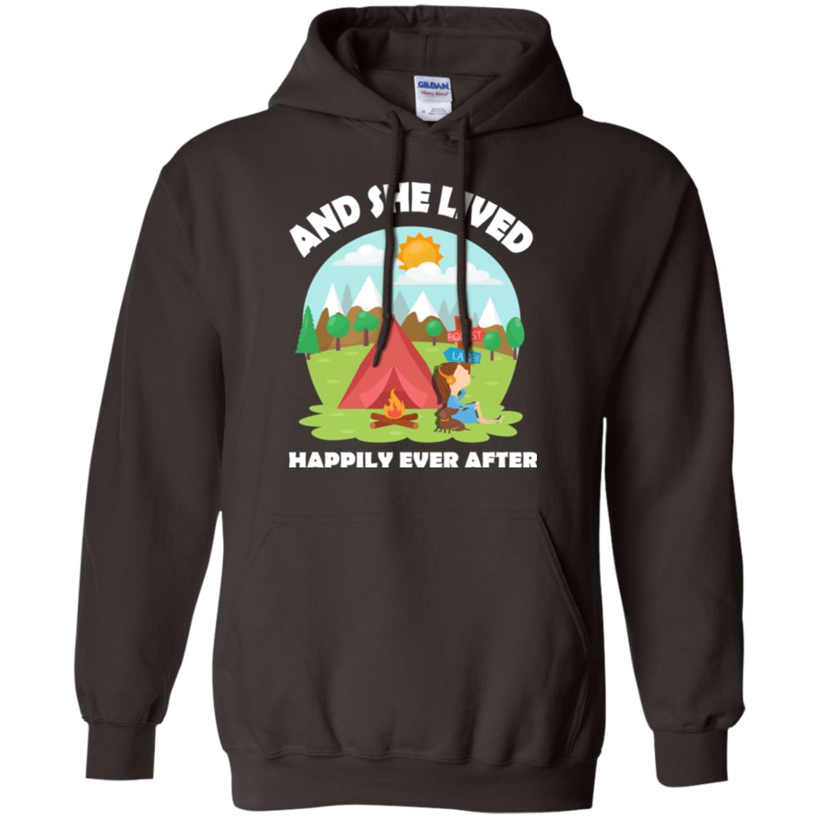 And She Lived Happily Ever After T-shirt Dark Chocolate