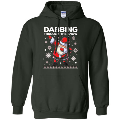 Christmas T-shirt Dabbing Through The Snow T-shirt Forest Green