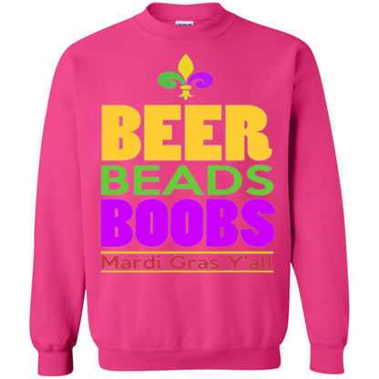 Funny Mardi Gras T-shirt Beer Beads Boobs Mardi Gras Y_all Heliconia