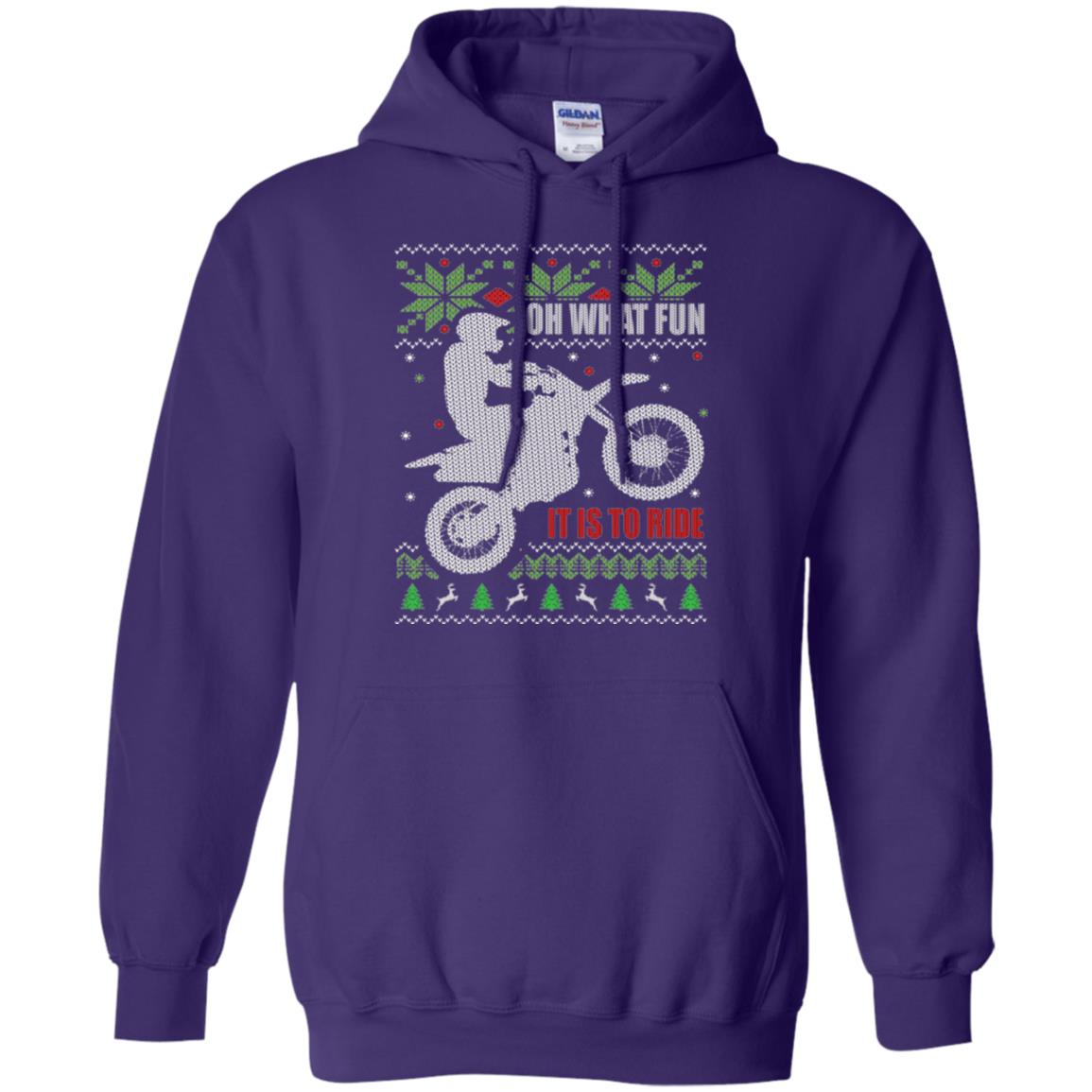Motorbike T-shirt Oh What Fun It Is To Ride Purple