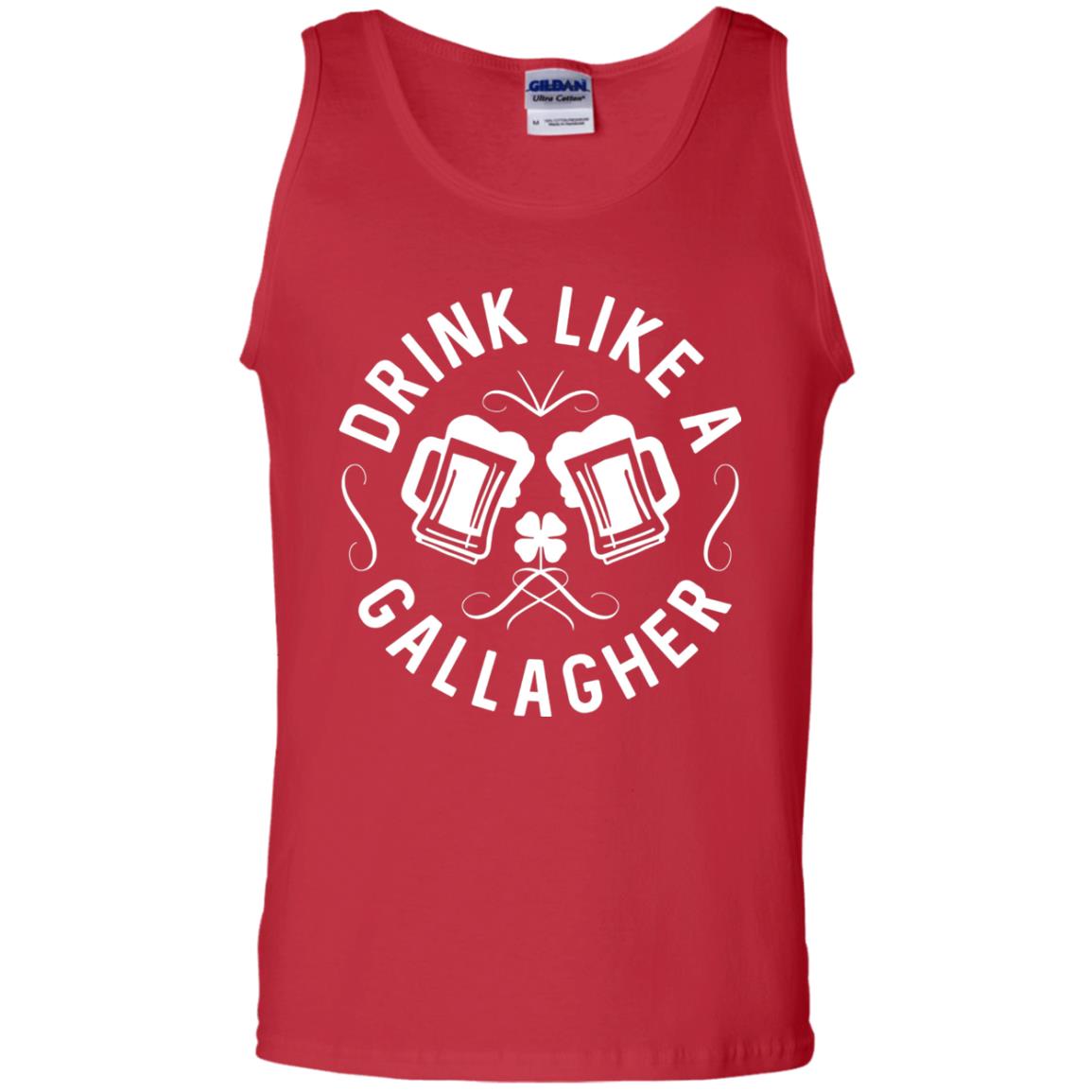 Drink Like A Gallagher Green Irish St. Patty_s T-shirt Red