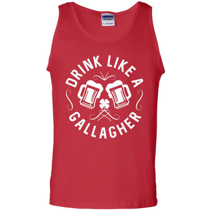 Drink Like A Gallagher Green Irish St. Patty_s T-shirt Red