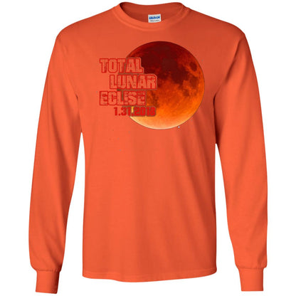 Blood Moon T-shirt Total Lunar Eclipse 1.31.2018 Orange