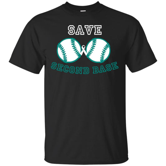 Save Second Base Breast Cancer T-shirt Black